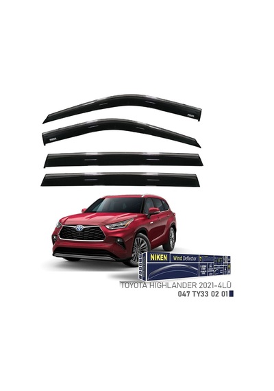 Niken Toyota Highlander 2021- Kromlu Cam Rüzgarlığı 4 Lü