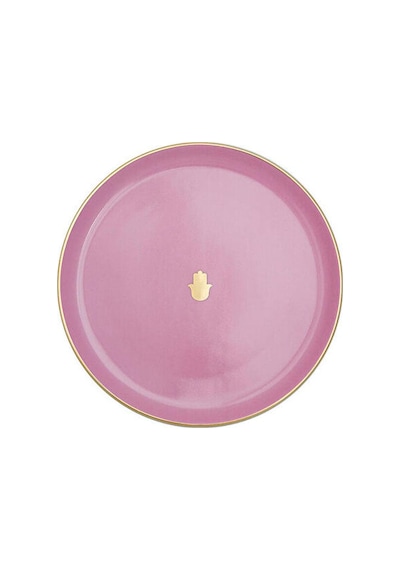 Porland Glamorous Pembe Düz Tabak 20cm
