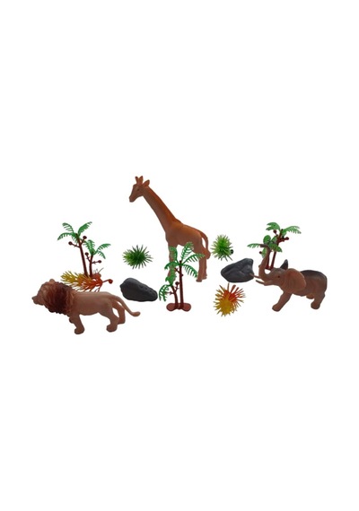 C Toys Vahşi Hayvanları Set Silindir Kutulu 0