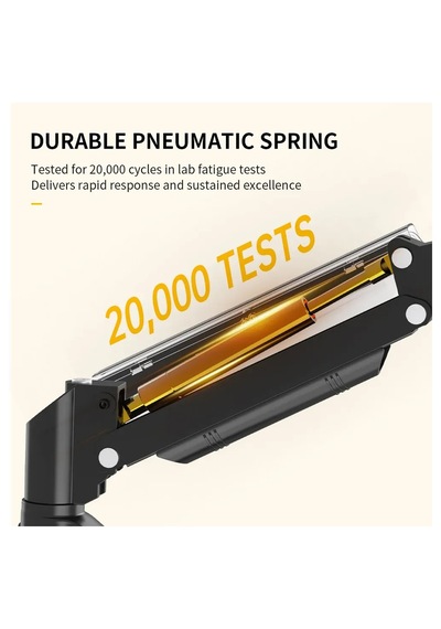 M252d Gazlı Yaylı Çift Monitör Kolu 13-32 İnç Kol Başına 9 Kg 360 Derece Dönebilir