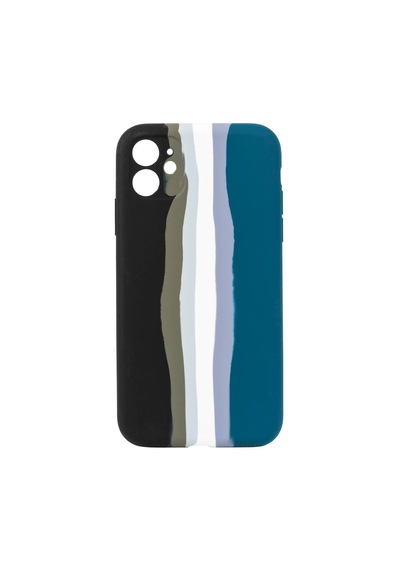 Ithınk Apple Uyumlu iPhone 11 Raınbow Silinebilir Kapak - Siyah