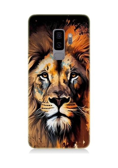 Samsung Galaxy S9 Plus Uyumlu Sarı Kırmızı Kral Aslan Desenli Silikon Kılıf