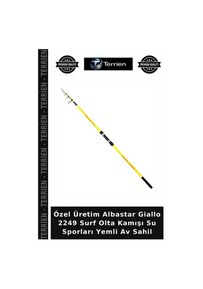 Özel Üretim Albastar Giallo 2249 Surf Olta Kamışı Su Sporları Yemli Av Sahil 420cm
