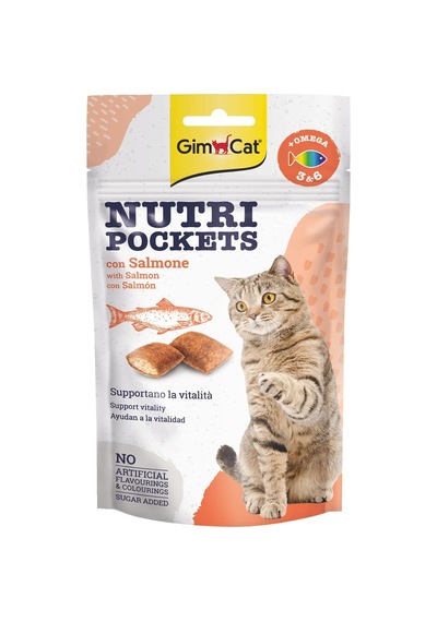 Ayrex Gimcat Nutripockets Kedi Ödülü Somon Omega 3&amp 6 60 Gr