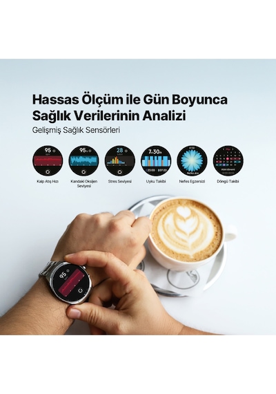 Ttec 2SW08 Tempus Pro S 45 MM Amoled Ekranlı Yuvarlak Metal Kasa