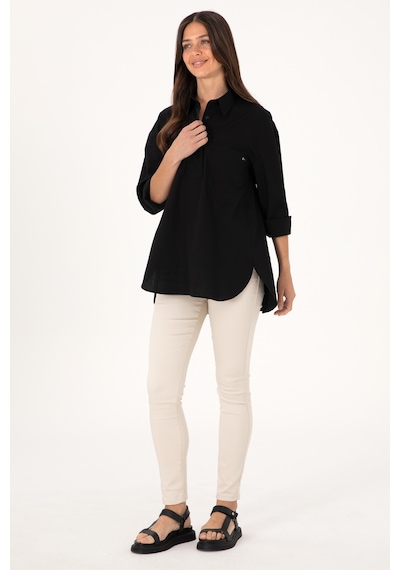 U.s. Polo Assn. Kadın Siyah Gömlek Desenli 50307666-vr046 Siyah