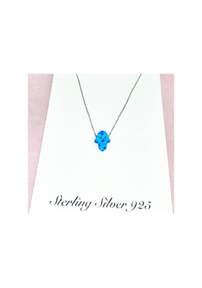 Oriental Kuyumculuk Jewellery Opal Gümüş Kolye Gümüş