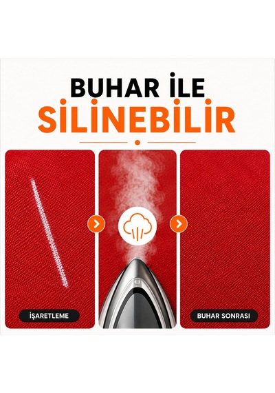 Buhar İle Uçan Kumaş Çizim Kalemi 5 Renk Silinebilir Sabun Kalem Seti