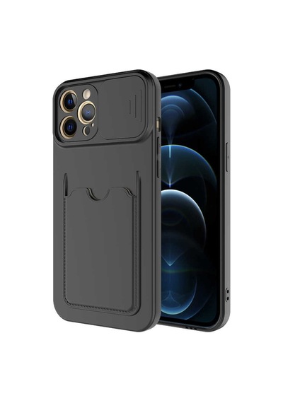 Apple Uyumlu iPhone 12 Pro Max Kılıf Zore Kartix Kartlık Bölmeli Kılıf