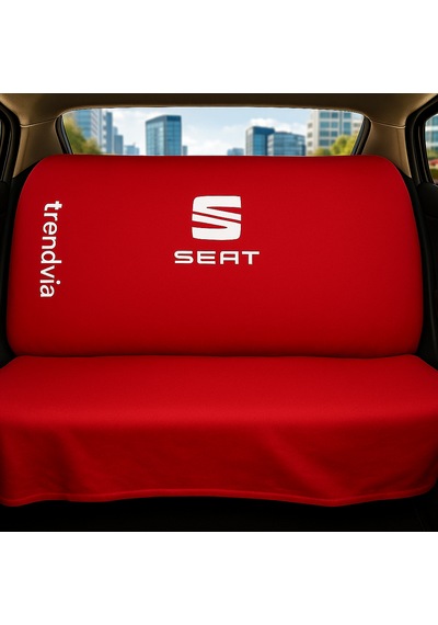 Seat Uyumlu Ön Arka Koltuk Kılıfı Penye Servis Tipi Oto Koltuk Koruma Seti Kırmızı