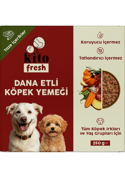 Kito Fresh Dana Etli Taze Yetişkin Köpek Yemeği 250 G