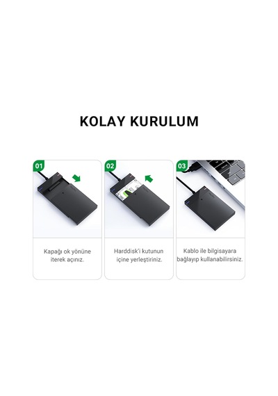 Usb 3.0 Type-c 2.5" İnch Sata Ssd Hard Disk Kutusu