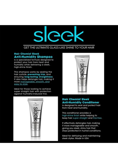 Hair Chemist Sleek Nem Ve Elektriklenme Karşıtı Saç Bakım Seti