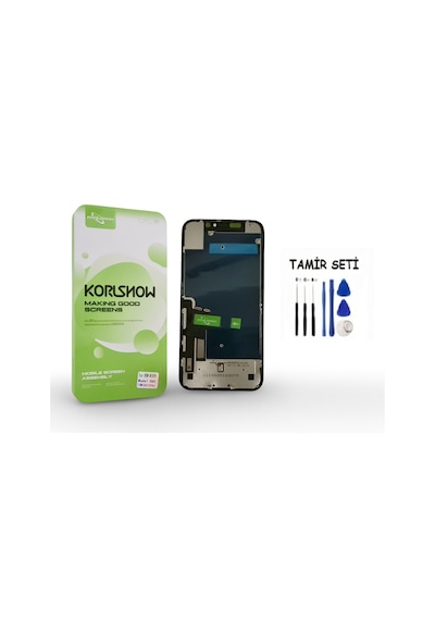 Apple Uyumlu iPhone 13 Pro Lcd Ekran Dokunmatik - Korlshow Lcd + Tamir Seti