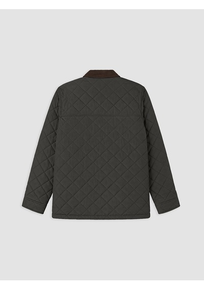 Lcwaıkıkı Classic Haki Regular Fit Kadife Yaka Erkek Şişme Mont