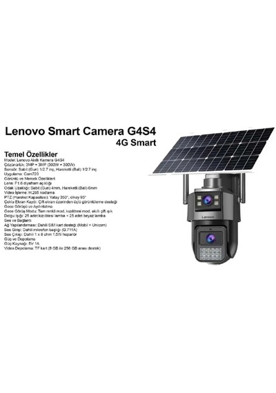 Lenovo G4w11-u G4s4-u 2 Lensli 4k Ultra Hd 4g Solar Kamera Aov