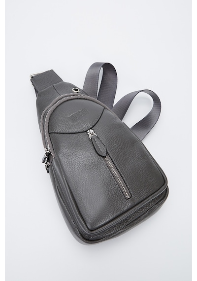 Valmenti Unisex Gri Hakiki Deri Günlük Çanta 898 1464-val Canta Gri