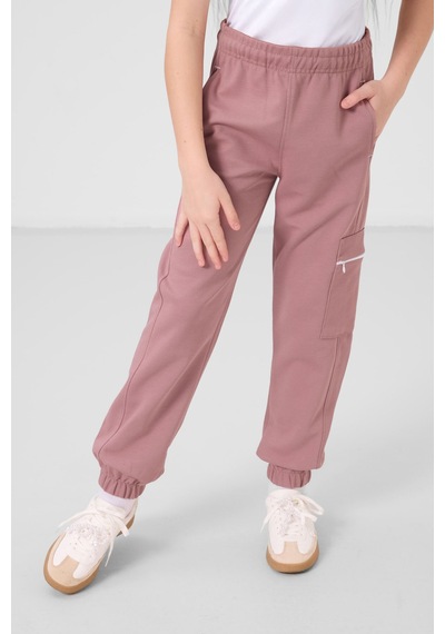 Tommylife Beyaz-gül Kurusu O Yaka Baskılı Lastik Paça Kargo Cepli Kız Çocuk Eşofman Takım - 75173 Beyaz/gülkurusu Beyaz - Gülkurusu