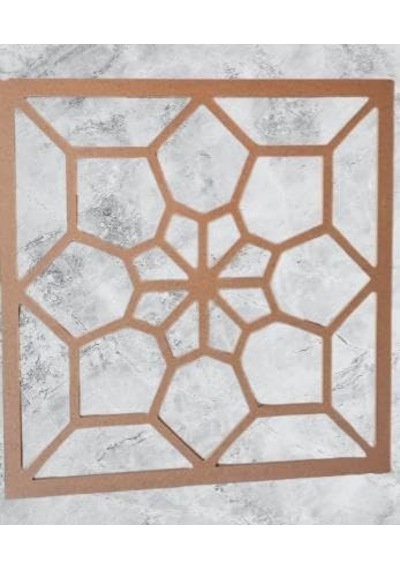Hobi Adn 90230 Dekoratif Çerçeve Çiçek Motifli Ahşap Mdf Ham Cnc Kesim El Yapım
