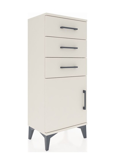Arges Komodin Tek Raflı 3 Çekmeceli Tek Kapaklı 44x30x106 Aytaşı-aytaşı Aytası