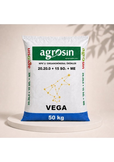 Agrosin Vega 20.20.0+(15SO3)+ME Çinkolu NP Granül Taban Gübresi 50 kg -