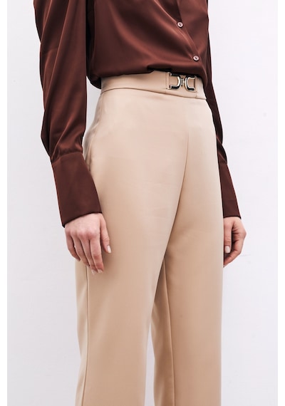Sateen Aksesuar Detaylı Pantolon - Camel