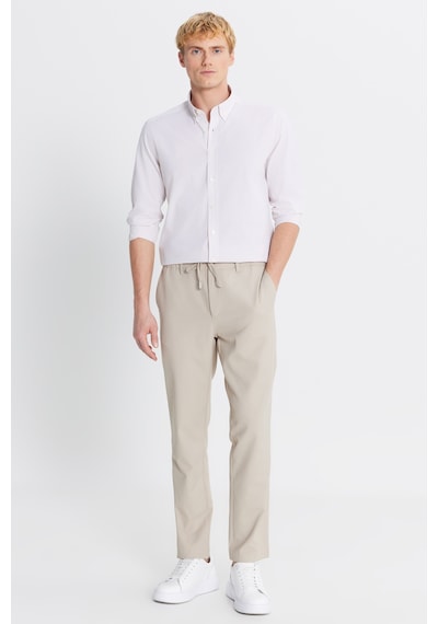 AC&Co / Altınyıldız Classics Erkek Bej Slim Fit Dar Kesim Beli Bağlamalı Yan Cepli Pantolon Bej AC&Co / Altınyıldız Classics Erkek Bej Slim Fit Dar Kesim Beli Bağlamalı Yan Cepli Pantolon Bej