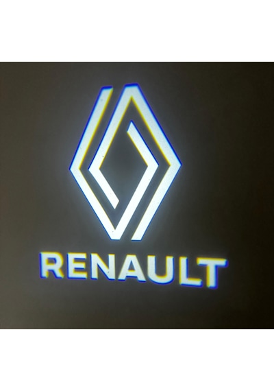 Yeni Renault Araçlar İçin Mesafe Sensörlü Fotoselli Pilli Yapıştırmalı Kapı Altı Led Logo