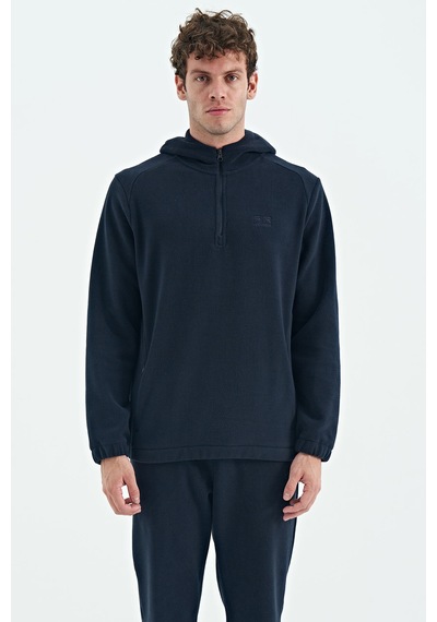 Tommy Life Hektor Lacivert Kapüşonlu Polar Erkek Eşofman Takım - 85227 Lacivert