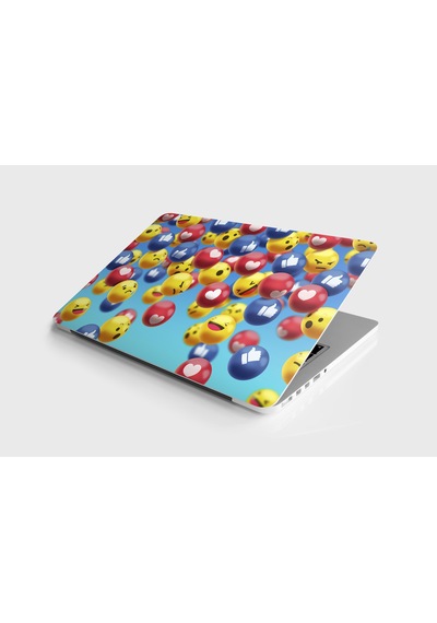 Laptop Sticker Notebook Pc Kaplama Etiketi Emojiler