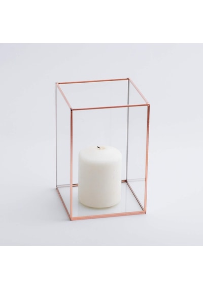15x10x10cm Bakır Rose Gold Geometrik Teraryum Cam Fanus Vazo Mumluk Yapımı Dekoratif Çok Renkli