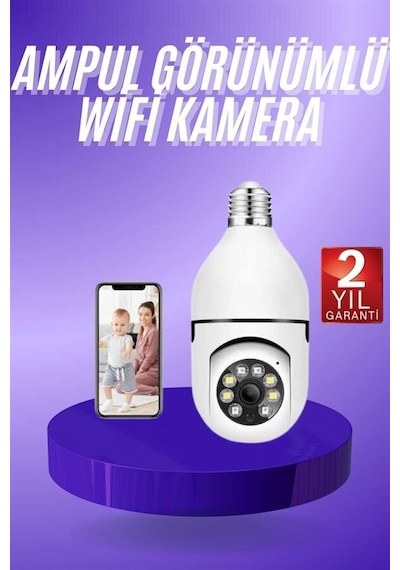 Güvenlik Kamerası Wi-fi Özellikli 360 Derece Full Hd 1080p Ampül Kamera 71973886