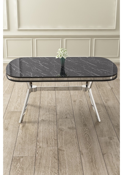 Canisa Olya Serisi 90x168 Lak Panel Sonata Masa Takımı Krom Ayaklı 4 Krem Sandalye Sonata Masa Krem Sandalye Canisa Olya Serisi 90x168 Lak Panel Sonata Masa Takımı Krom Ayaklı 4 Krem Sandalye Sonata Masa Krem Sandalye