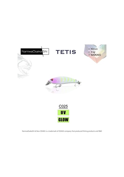 Naniwaosakashi Tetis 50mm 4.5gr Sinking Maket Balık
