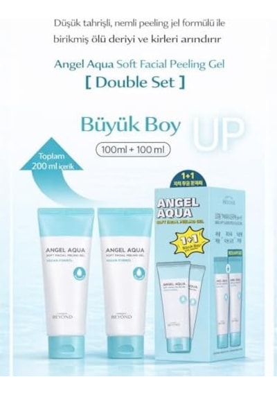 Aqua Soft Facial Peeling Gel Nazik Peeling Gommage Hyaluronik Asit Madecassoside Set 2x100 Ml
