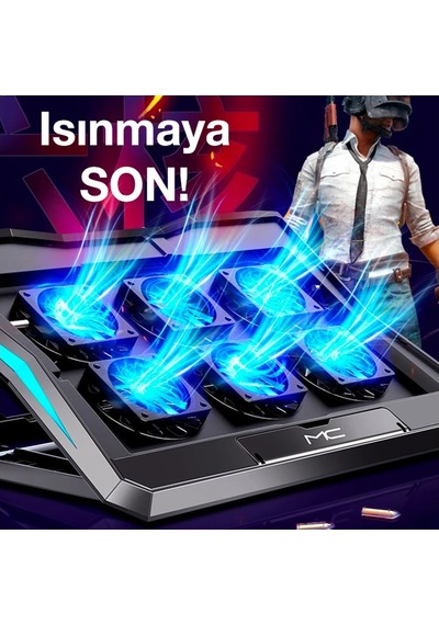 Ally Mc Q3 Led Işıklı Ultra Sessiz Fan Laptop Soğutucu Stand- 5775