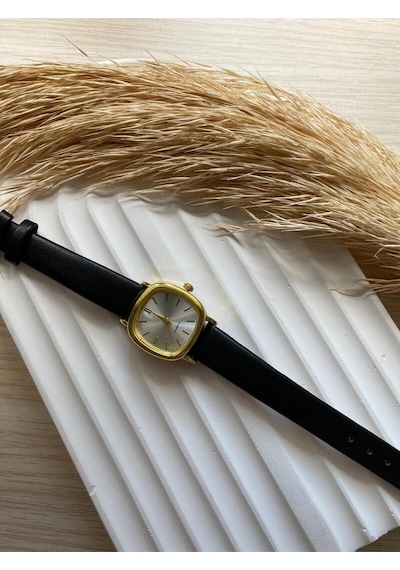 Rubsey Vintage Kadın Kol Saati Retro Minimal Deri Dordon 1 Adet Gümüş