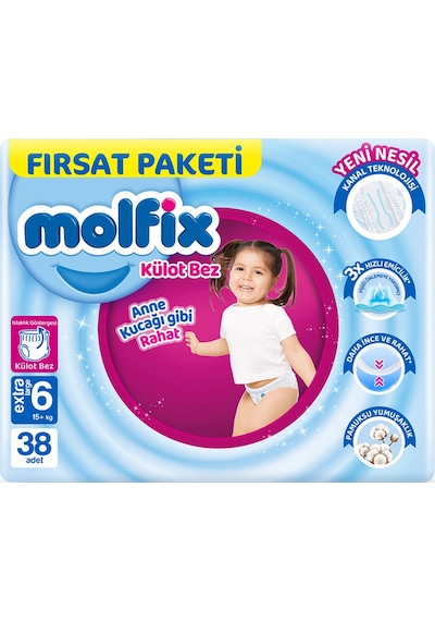 Molfix Külot Bebek Bezi Beden:6 15+Kg Extra Large 76 Adet XL