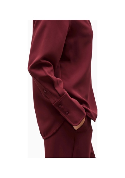 United Colors Of Benetton Because Of Alice Effortless Oversized Shirt Oversize Kadın Gömlek Bordo
