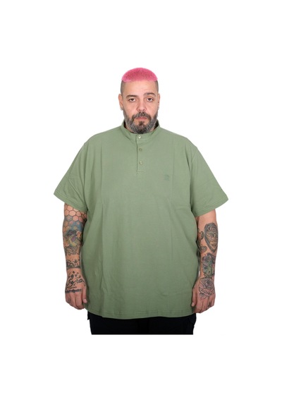 Mode Xl Büyük Beden Erkek Hakim Yaka Polo T-shirt U24339 Cagla Çağla Yeşili