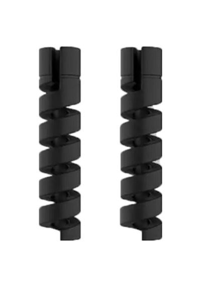 Micro Usb - Type C - Iphone Lightning Kablo Spiral Kablo Koruyucu Siyah 2 Adet