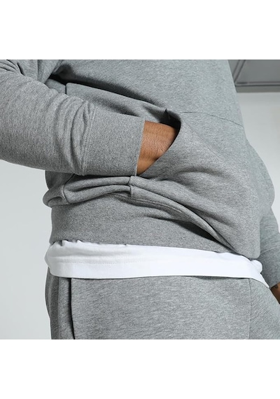 Puma Essentials No 1 Logo Erkek Gri Kapüşonlu Sweatshirt Gri