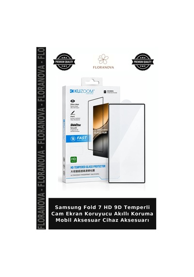 Samsung Fold 7 Hd 9d Temperli Cam Ekran Koruyucu Akıllı Koruma Mobil Aksesuar Cihaz Aksesuarı