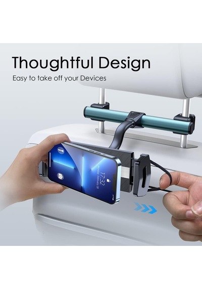 Araç Kafalık Tablet Montaj Tutacağı, Çocuk Yangın Tableti Tutacağı Arka Koltuk, Gooseneck Tasarım Araba İçin İpad Tutacağı, İpad Pro/air Mini/telefon/fire Hd 7 8 10/anahtar 4.7-12.9 Cihaz İle Uyumlu