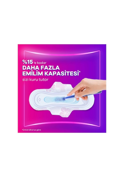Orkid Platinum Hijyenik Ped Anne Kız Paketi Uzun Extra Boy 3 Dev Ekonomik Paket 60 Adet Ped