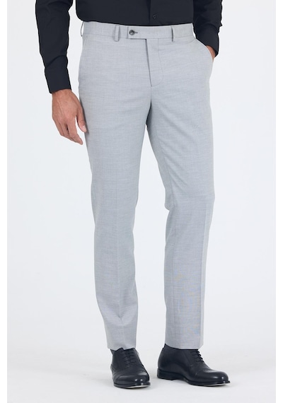 İmza Gri Esnek Yandan Cepli Comfort Fit Classic Pantolon 1003250151 Gri
