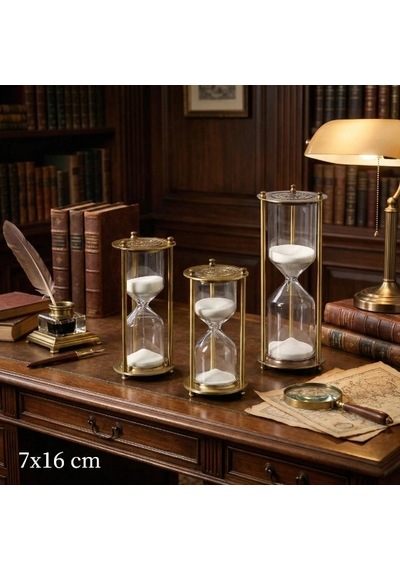 Buğz Dekoratif Cam Kum Saati 7x16 Cm Diğer