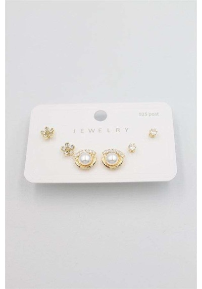 Çoklu Set Küpe - Altın Renk: Altın Diğer 74376995