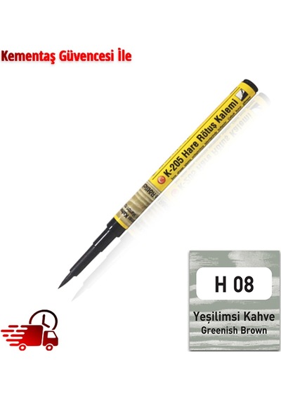 Yarı Örtücü Hare Kalemleri Ton 08 Yeşilimsi Kahve Hare Kalemi-12915