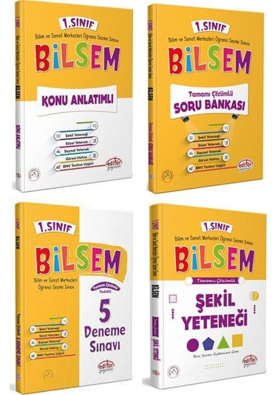 Editör Yayınları 1.Sınıf Bilsem Hazırlık Seti